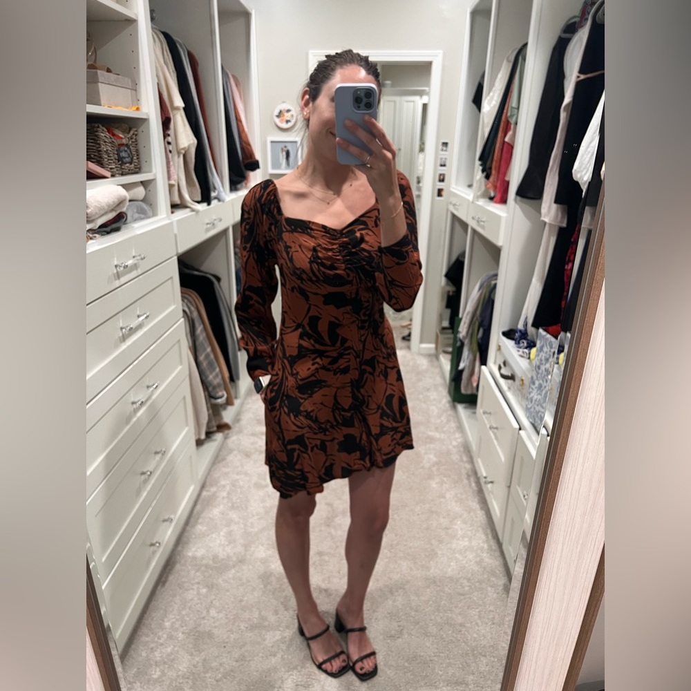 Rust and Black Dress, Worn Once